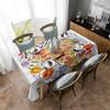 Скатерть для гурманов с граффити и пиццей, праздничный декор, водонепроницаемые прямоугольные скатерти, свадебный декор, покрытие стола