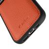 MELKCO For iPhone 16 Plus Case Genuine Cow Leather Coated PC Phone Cover