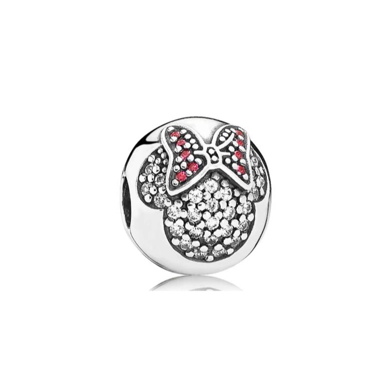 Classic 100% Copper Princess Dress Exquisite Mickey Charming Beads For Original Bracelet Diy Women'S Jewelry