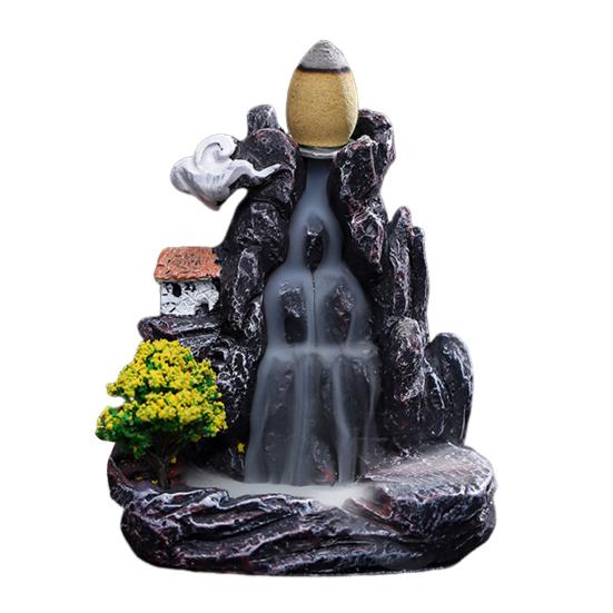 Курильница с обратным потоком, эффект водопада, держатель для благовоний Zen, конусная курильница с водопадом для медитации в домашнем офисе