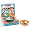 DJECO Jeco Cook & Scratch Pretend Store Play Set Pretend Play Frying Pan Vegetables Stove Educational Toy Ages 3, 4, 5, 6 Girls Kindergarten Entrance
