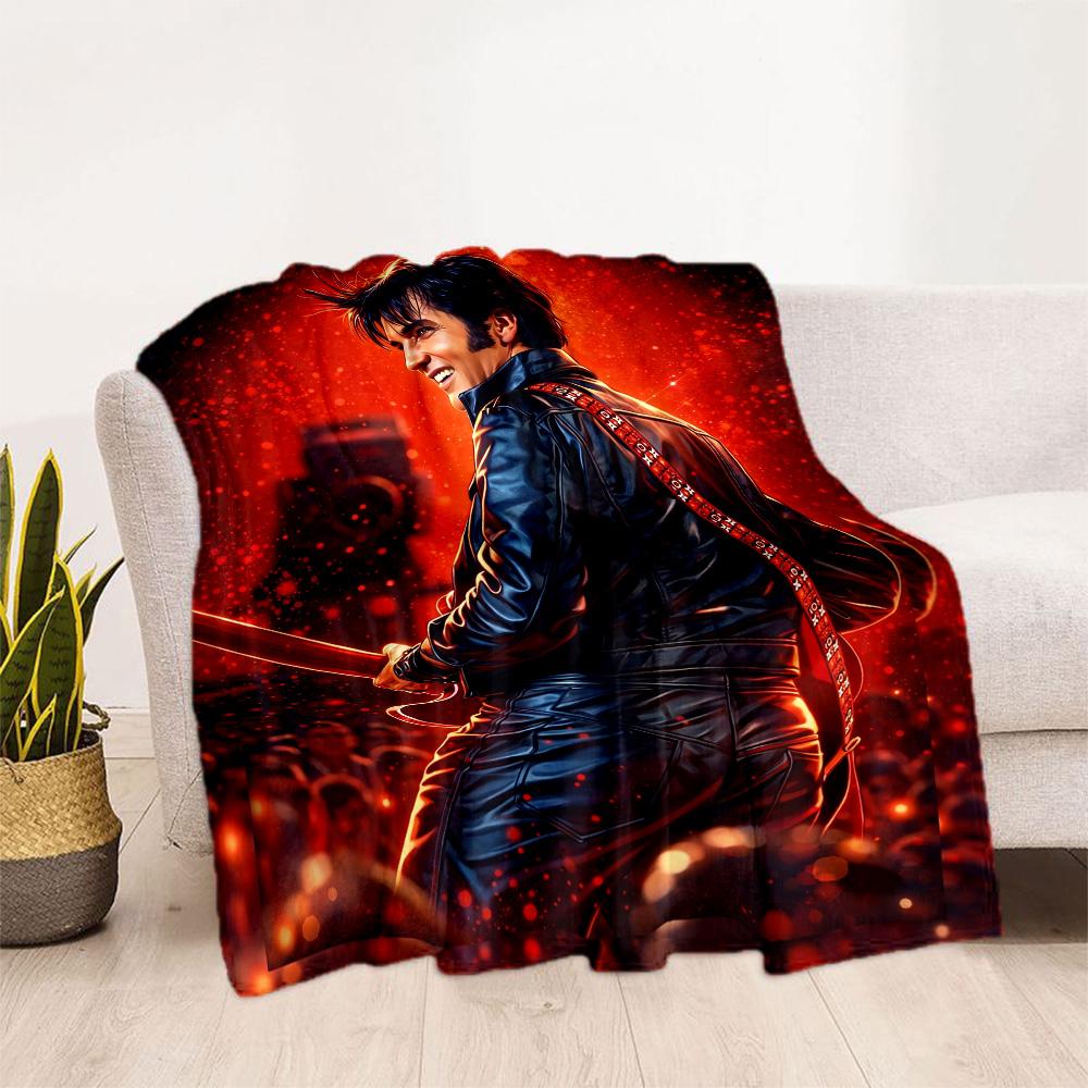 Elvis Presley Performance Blanket Warmthful Decor Great for Picnics Seaside Bed for All Occasions Digital Print