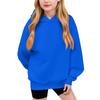 Winter Boy And Girls Solid Color Long Sleeved Hooded Sweatshirt Tops