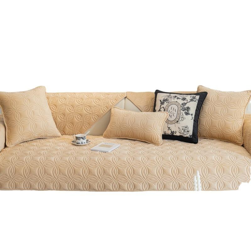 Современная простая подушка для дивана из молочного бархата, универсальная нескользящая подушка для сиденья, чехол для спинки, простой чехол для дивана на все времена года