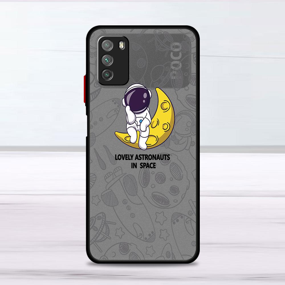 Милый чехол с мультяшным астронавтом для Xiaomi Mi Poco X3 NFC M3 11 10 12 9T 11T 10T Pro Note 10 Lite матовые жесткие чехлы для телефонов