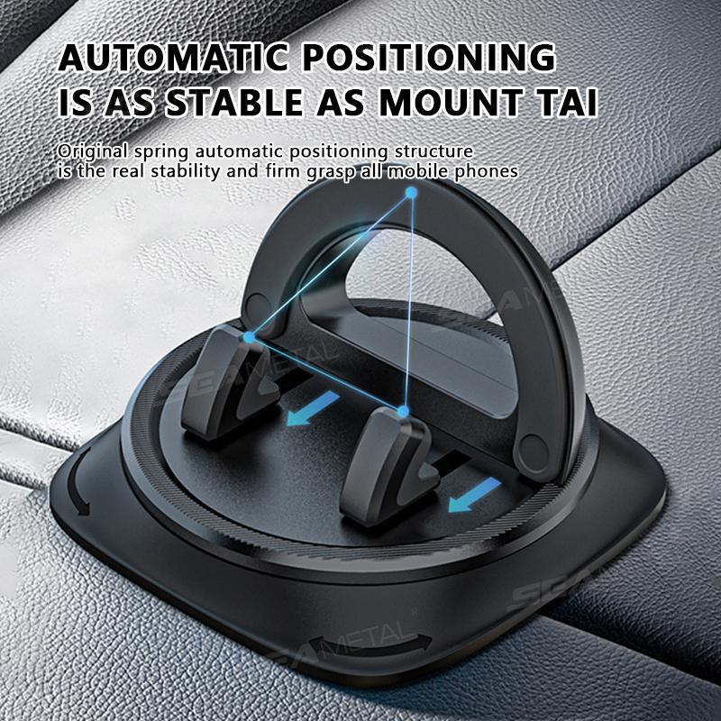 SEAMETAL Dashboard Car Phone Holder Adjustable 360 Rotation Phone Holder Washable Silicone Anti-Slip Stable Smartphone Support