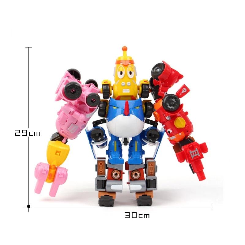 Korea Larva Transformation Toys Action Figures Vehile Deformation Robot Yellow Hilarious Worm Funny Cartoons for Kids Mecha Mode