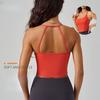 Женский уличный беспроводной удлиненный бюстгальтер для бега, противоударный спортивный жилет, сексуальный топ с перекрещивающимися бретельками для фитнеса и йоги
