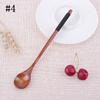 Kitchen Dining Desserts Condiment Rice Soup Kids Spoon Tea Scoops Long-handled Wooden Spoons