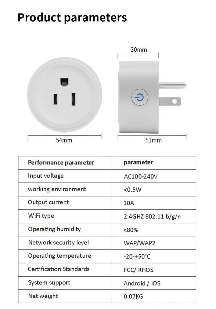 Умная розетка WiFi стандарта США HomeKit, 10А, с голосовым управлением и совместимостью с Alexa