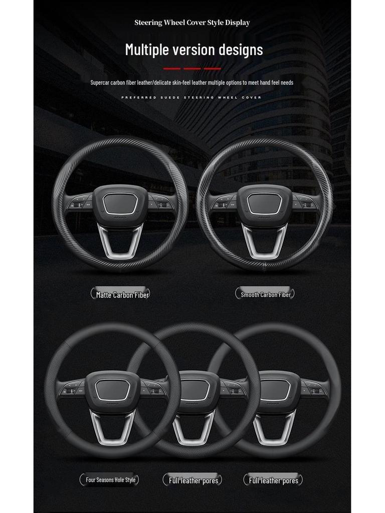 Premium Genuine Leather Steering Wheel Cover for Buick: Excelle, Regal, LaCrosse, Envision, Velite, Verano, GL6