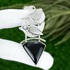 925 Silver Trillion Sardonyx Gemstone Art Deco Wife Unique Boho Pendant Jewelry