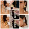 Trendy Flower Long Hanging Earrings Retro Ginkgo Leaf Hollow Earrings Petal Earrings Studs  Hipster