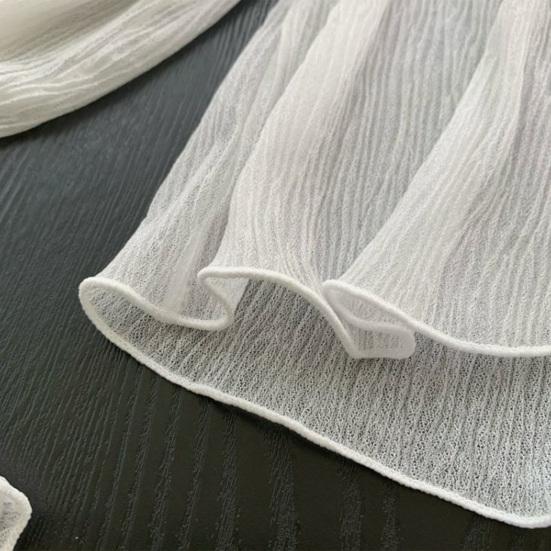 Женская сетчатая прозрачная куртка от солнца с длинным рукавом и застежкой на пуговицы, солнцезащитные рубашки с защитой от ультрафиолета, короткий топ-шаль, летняя пляжная накидка