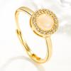 3-color Opal Opening Adjustable Rotating Ring, Simple, Fashionable and Versatile Temperament