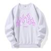 Angel Purple Fire Printing Unisex Hoody Crew Neck Loose Daily Hoodies Casual Fashion Fleece Sweatshirt Basic All Match New Hoodie