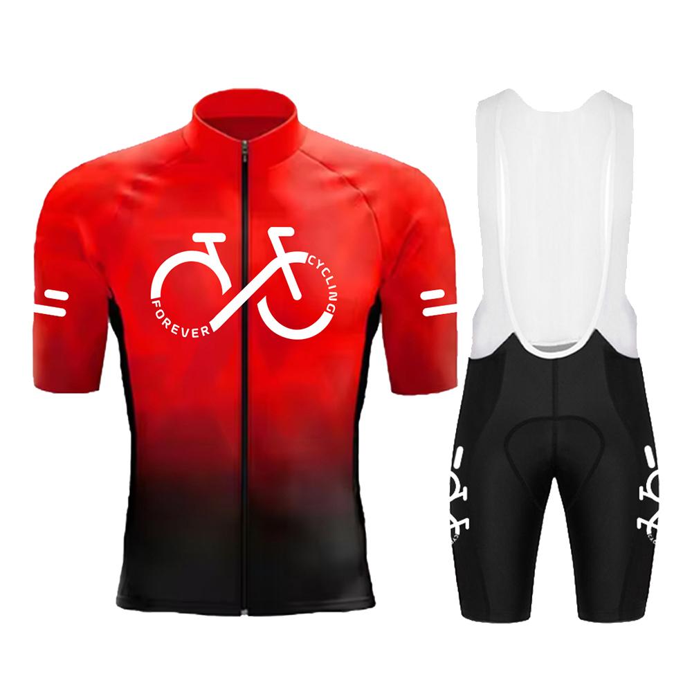 Комплект Велосипедной Формы 2026 Лето Ropa Ciclismo Мужская С Коротким Рукавом Велосипедная Одежда Для Велоспорта Градиентный Цвет Дышащая Одежда Для Горного Велосипеда MTB