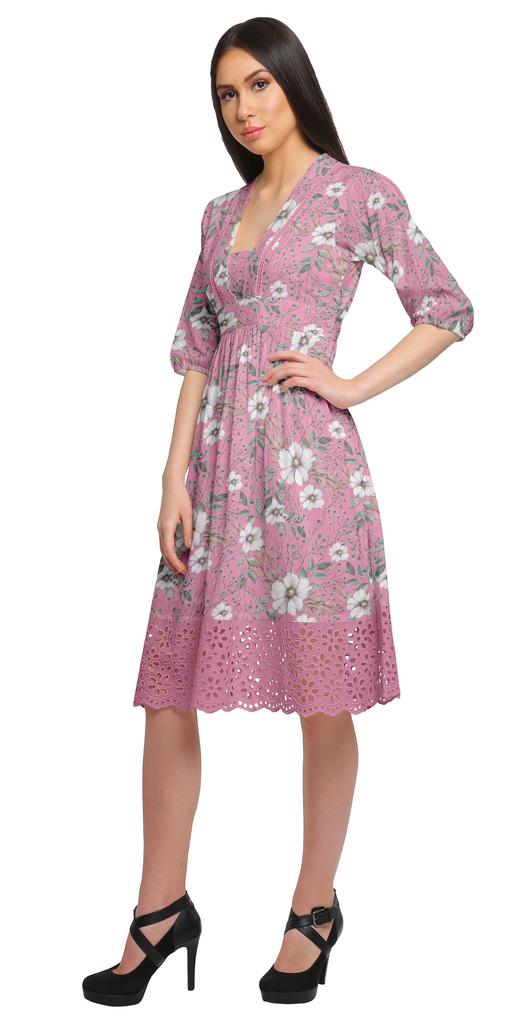 Moomaya Платье с коротким рукавом для женщин, вечернее платье из хлопка с принтом, повседневное