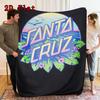 Santa Cruz 2D Flat Pattern Flannel Blanket High quality All Seasons Warmth and Comfort Perfect for Christmas Gifts.NMT0928300
