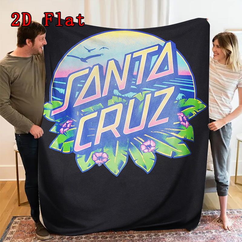 Santa Cruz 2D Flat Pattern Flannel Blanket High quality All Seasons Warmth and Comfort Perfect for Christmas Gifts.NMT0928300