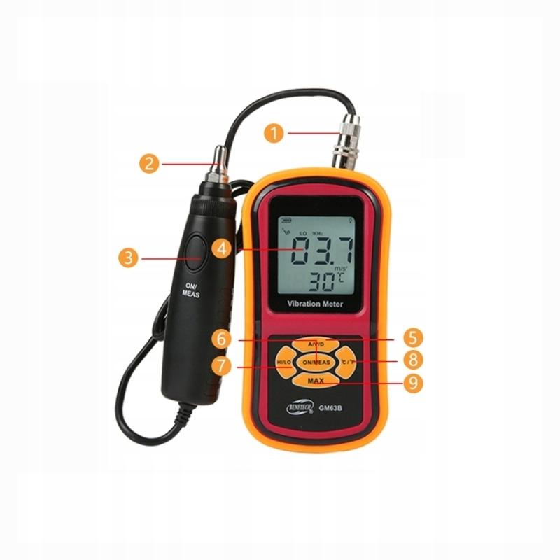 DIGITAL VIBROMETER VIBRATION METER PROBE