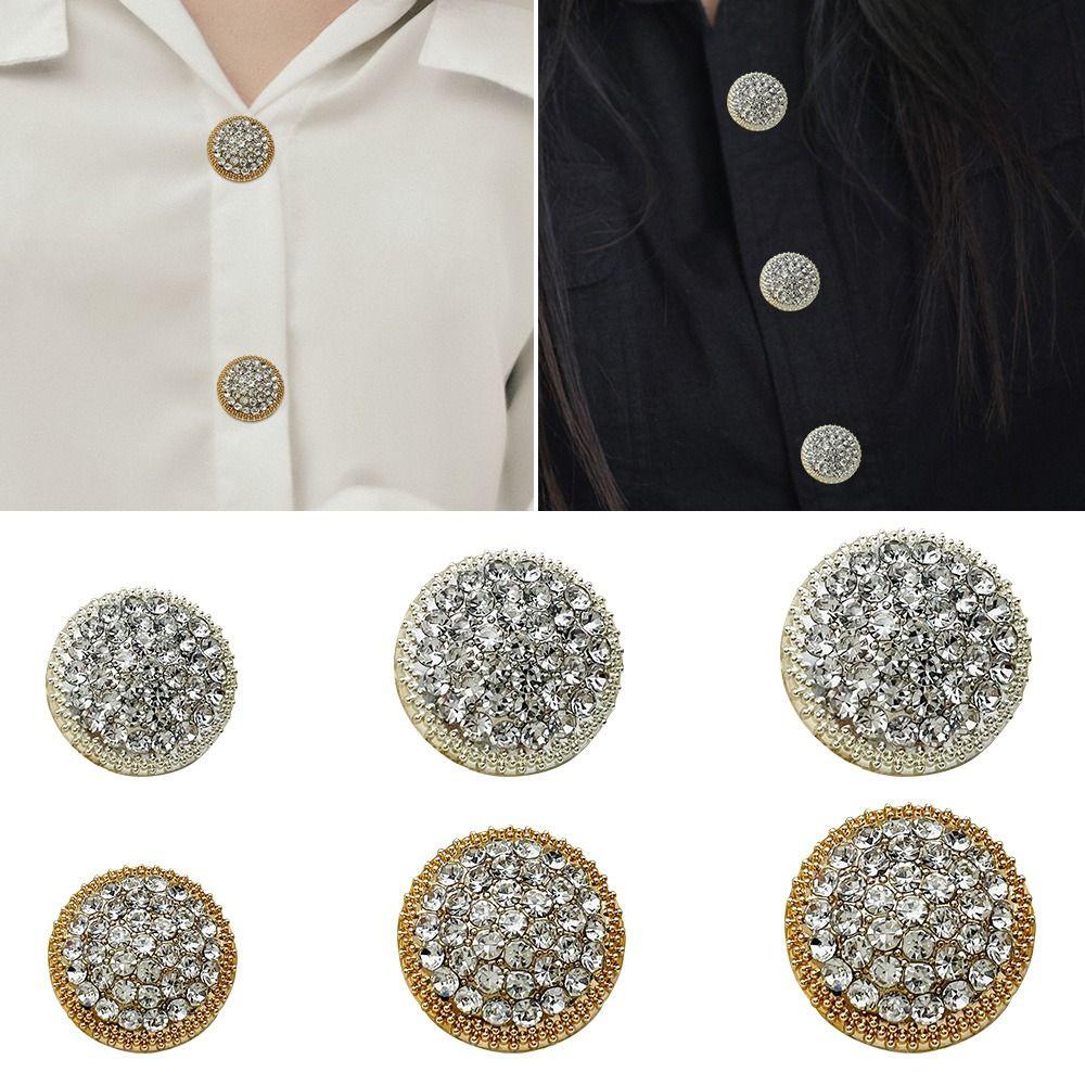 Fashion Clothing Decoration DIY Sewing Button Shirt Buttons Metal Rhinestone Buttons Needlework