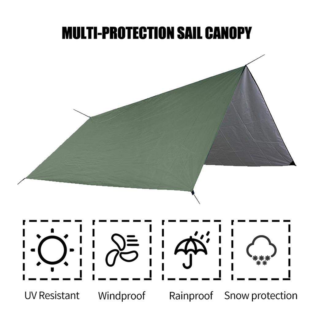 10 X 10 FT Sail Canopy Waterproof Rain Fly Sun Shade UV Resistant Heavy Duty Sand Sunshade With
