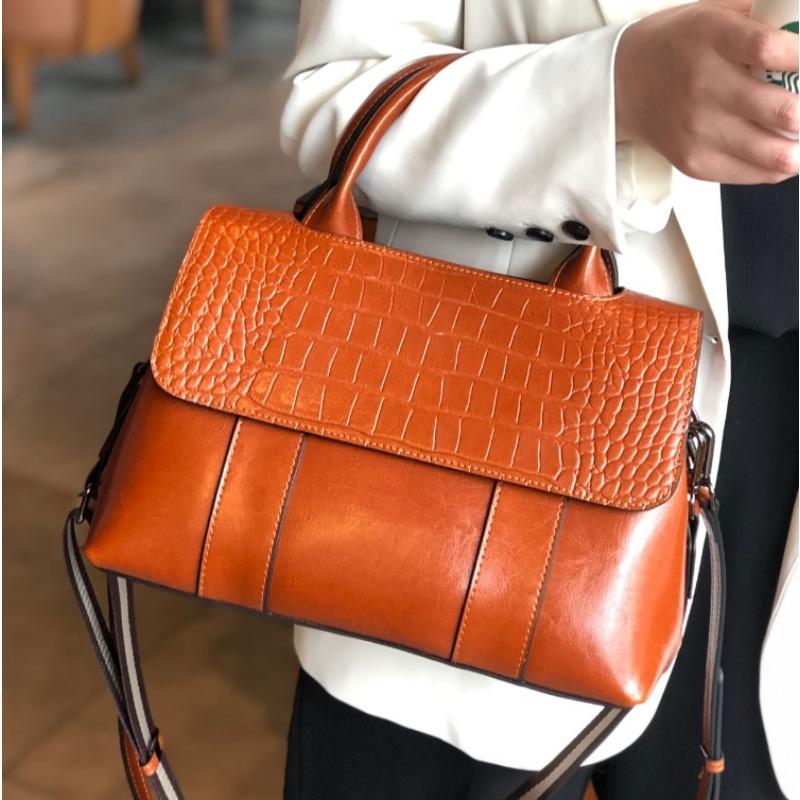 Высококачественная легкая роскошная женская сумка Sense Niche Design из натуральной кожи, весенняя сумка через плечо с широким ремешком, модная сумка для поездок на работу