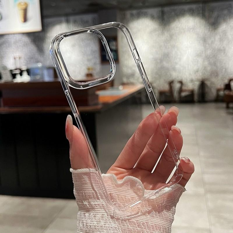 Роскошный прозрачный противоударный чехол для телефона для IPhone 15 14 13 12 11 Pro Max X XR XS 7 8 Plus SE3 Mini Жесткий пластиковый ПК Прозрачная крышка