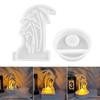 Two Coconut Tree Candlestick Molds Candle Holder Silicone Molds Combination Casting Moulds Decorations Plaster Molds