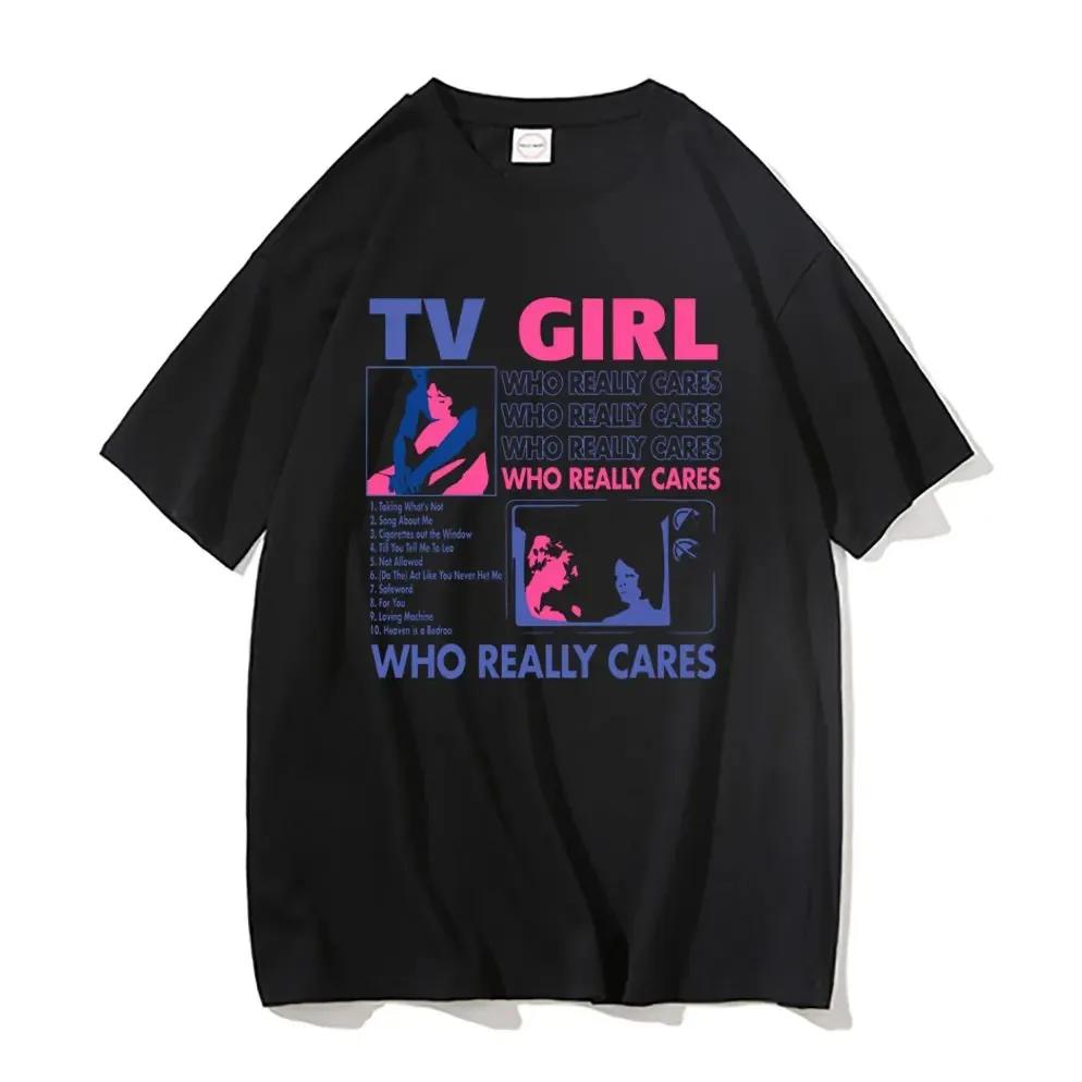 Trend Tv Girl Lovers Rock Song Print Tshirt Unisex Women Cotton Hip Hop Oversized Tshirt Short Sleeve T Shirt Streetwear Tops Tee