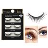 (Nikita) 3 Pairs 3D Long False Eyelashes Makeup Natural Fake Thick Black Eye Lashes
