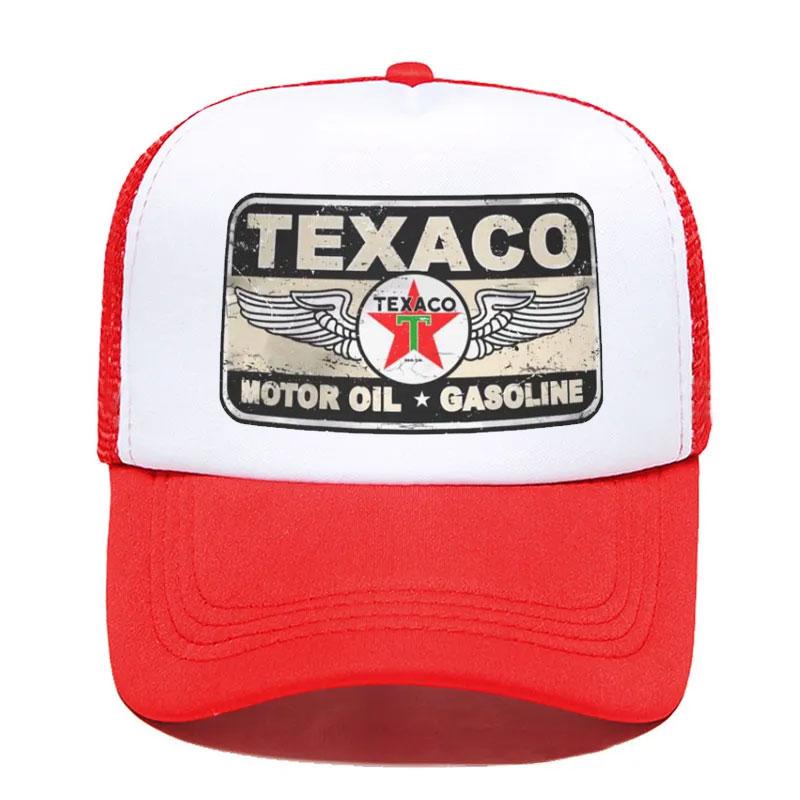 Punk Unisex Vintage Texaco Sign Trucker Hat Adult Adjustable Baseball Cap for Unisex Women 2023 Summer Hip Hop Snapback Caps
