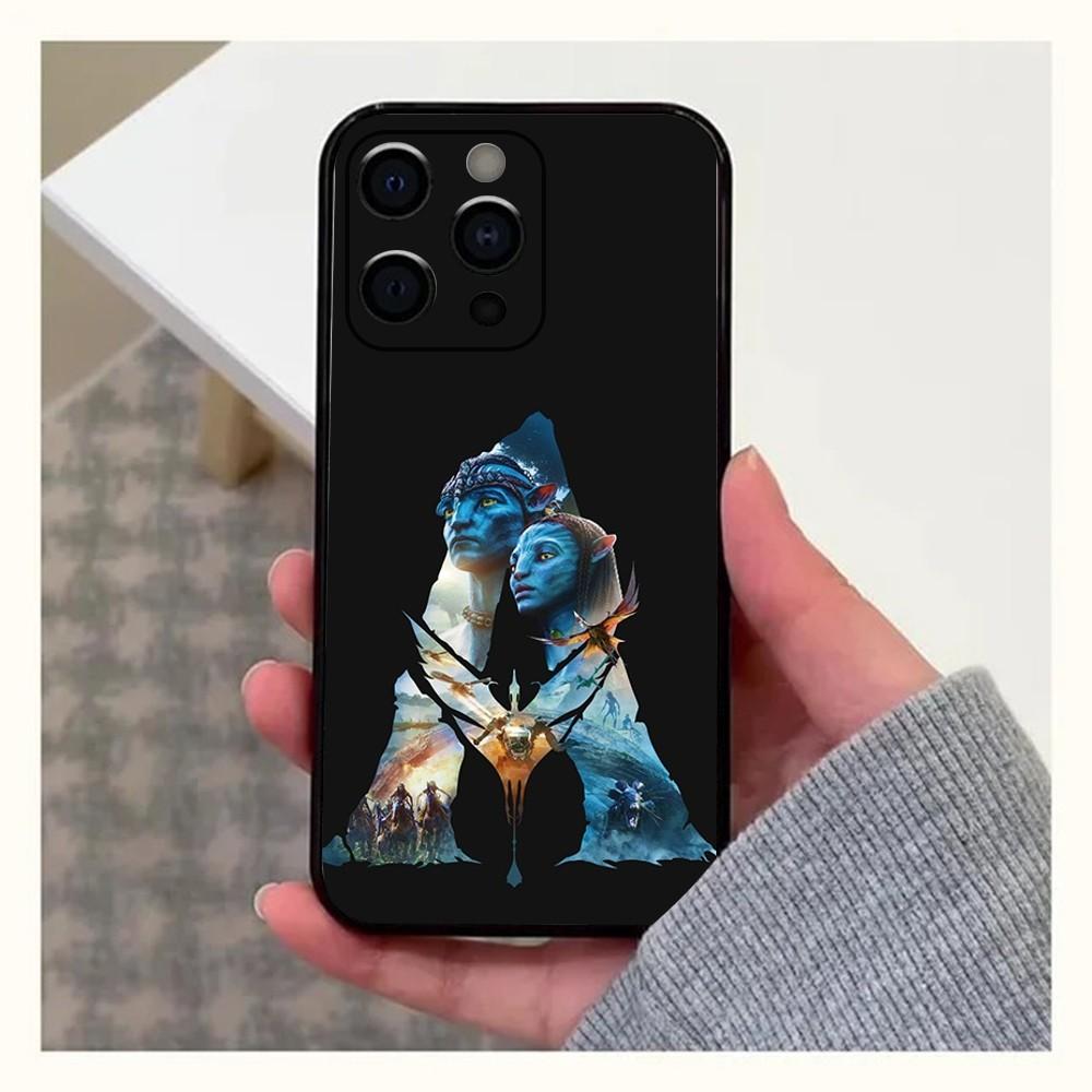 Чехол для телефона Film A-Avatar 2 для Apple iPhone 15, 14, 13, 12, 11, Pro, X, XS, Max, XR, Plus, Mini, Мягкий черный