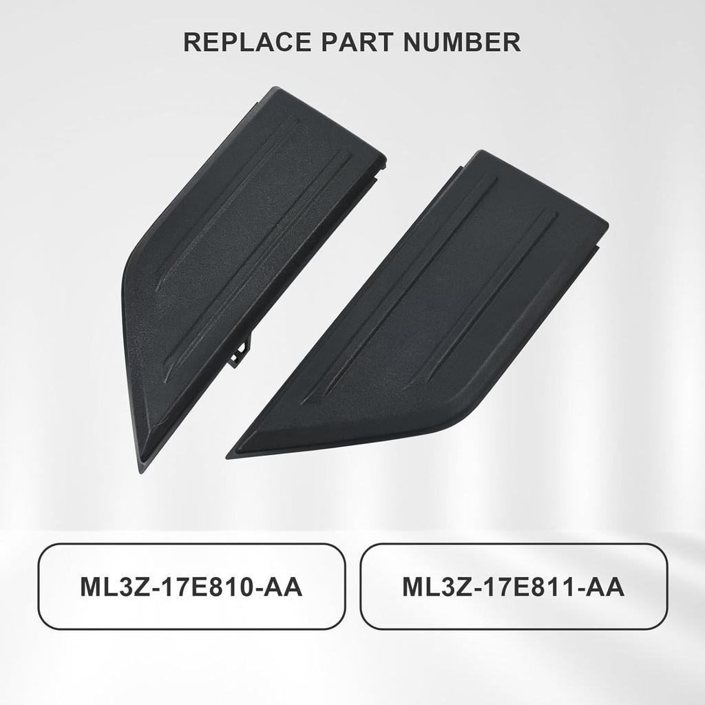 Compatible For Bumper Guard Pad Cap Erts End Cover    Ford F150 F-150 ML3Z-17E810-AA ML3Z-17E811-AA Left Driver & Right Passenger Side