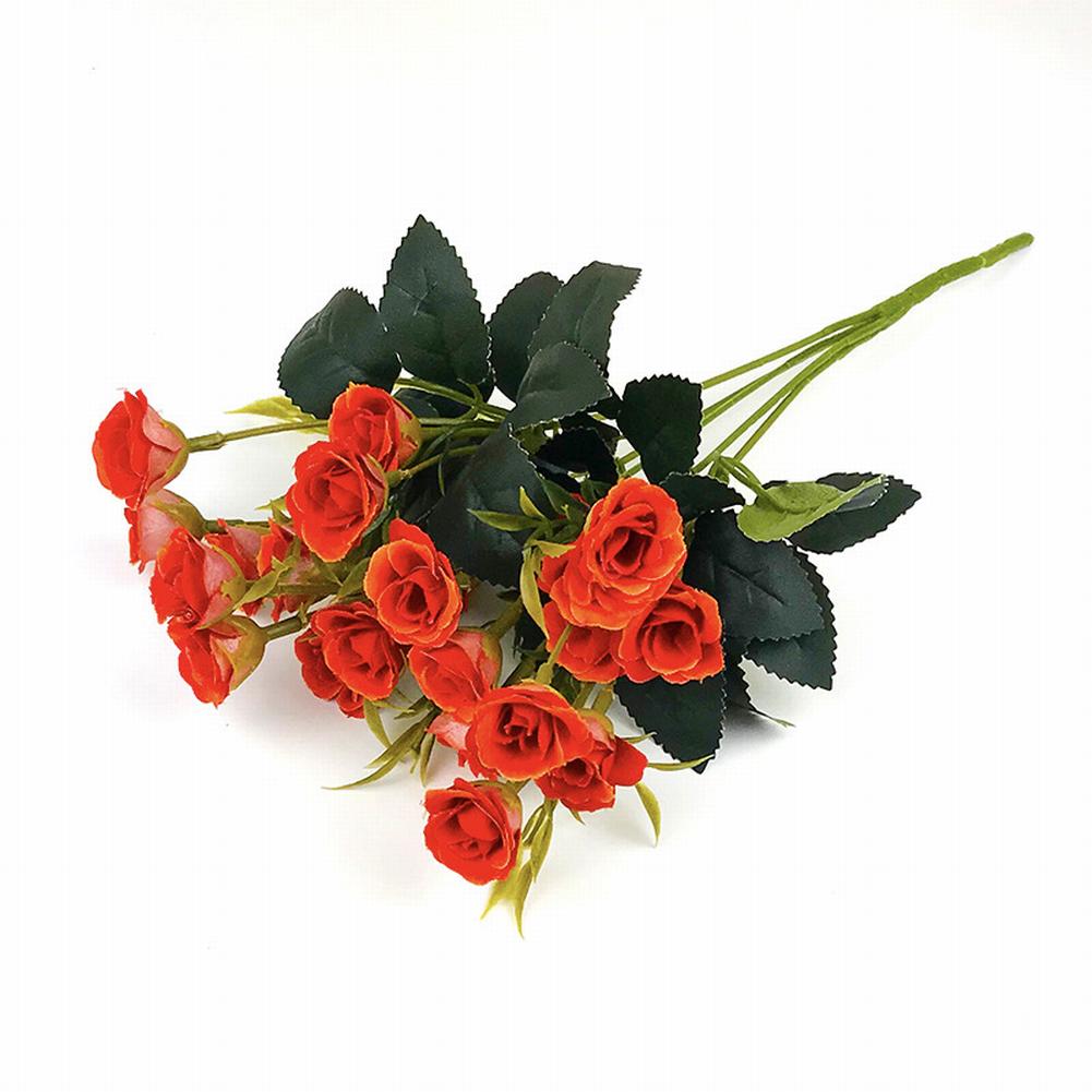 Романтический небольшой букет из 25 роз, реалистичные искусственные цветы и зелень