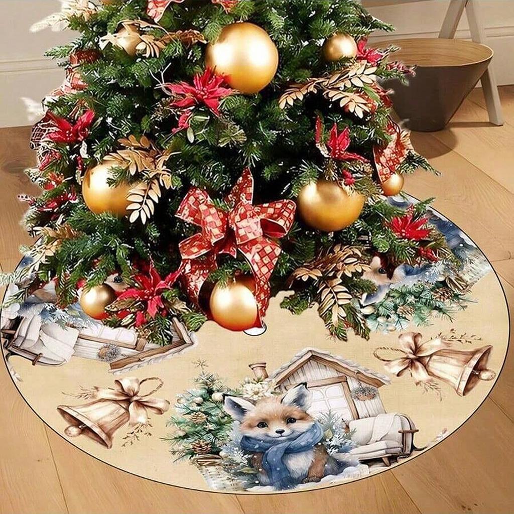 Золотая Снежинка Юбка для Рождественской Елки с Золотым Блеском Снежинка Зимнее Праздничное Украшение Рождественская Атмосфера Юбка для Елки