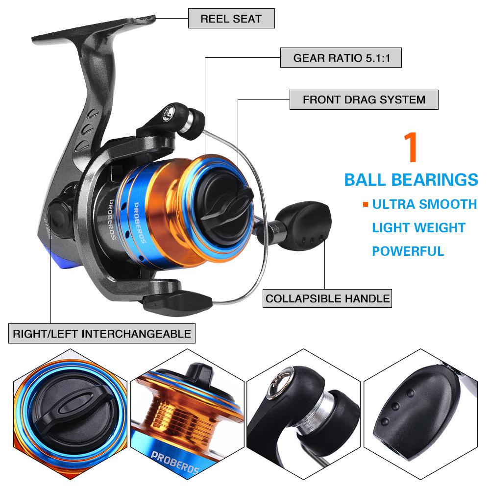 Набор удилища и катушки для морской рыбалки из углеволокна с сумкой - Идеально подходит для дальнего заброса и начинающих