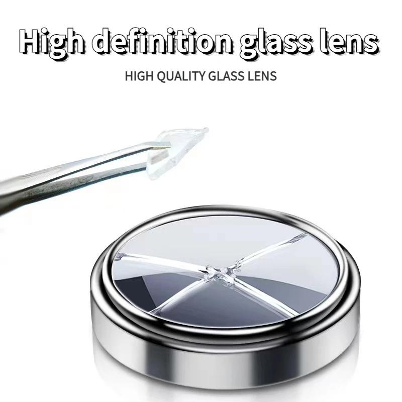 2Pcs Round Frame Convex Blind Spot Mirror Safety Driving Wide-angle 360 Degree Adjustable Clear Rearview Mirror Car Accessories