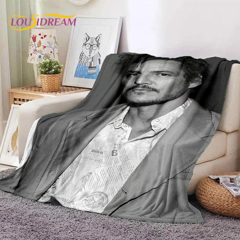 3D Jose Pedro Pascal Actor Star Soft Blankets,Keep Warm Throw Blanket Comfortable Blanket for Picnic Beds Sofa Home Bedroom Gift