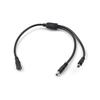 20cm+20cm DC5521 Female to Dual DC5521 Power Cable (Non-tuning Fork Type)