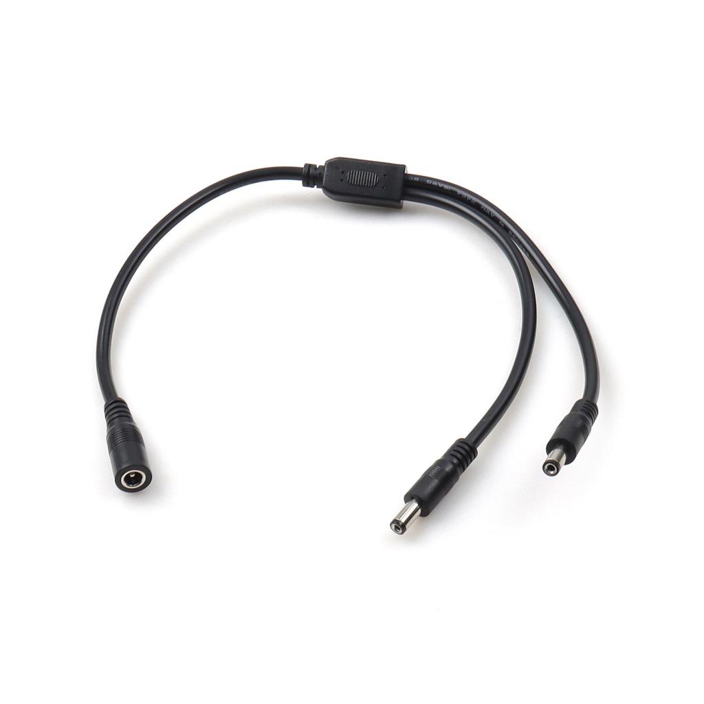 20cm+20cm DC5521 Female to Dual DC5521 Power Cable (Non-tuning Fork Type)