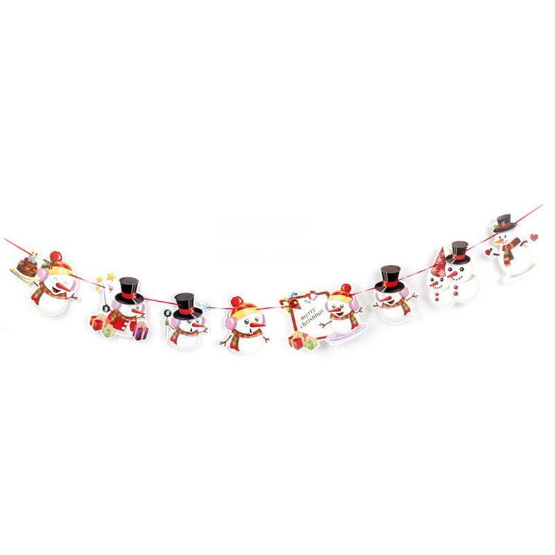 С Рождеством Христовым Баннер Вымпел Подвесной Флаг Гирлянда Санта Клаус Олень Снеговик