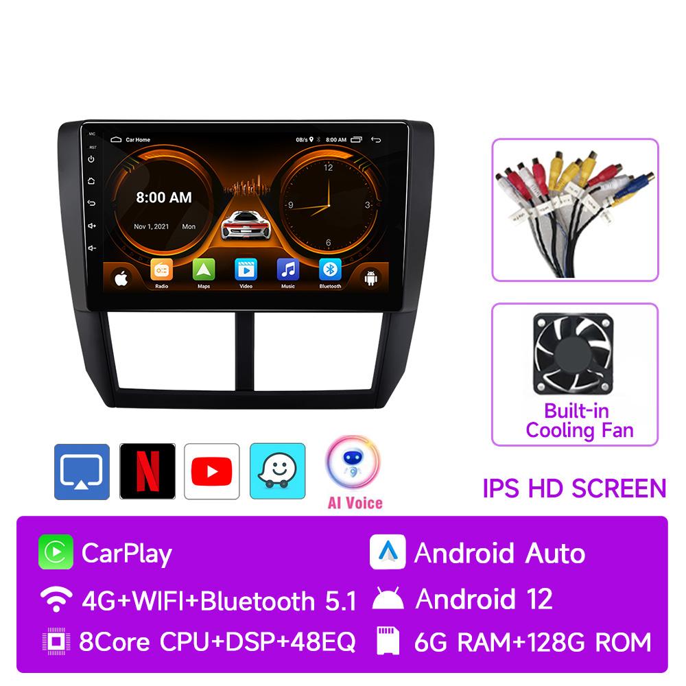 JIUYIN Android 12 Carplay Автомагнитола для Subaru Forester 3 SH 2007-2013 для Impreza GH GE 2 Din Мультимедийный плеер 2 din Головное устройство