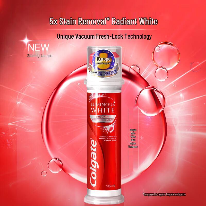 Colgate Отбеливающая зубная паста для удаления пятен Optic White с вертикальным дозатором
