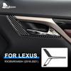 Real Carbon Fiber Car Front Door Handle For LHD Stickers For Lexus RX350 RXH450 2016- Interior Trim Car Styling