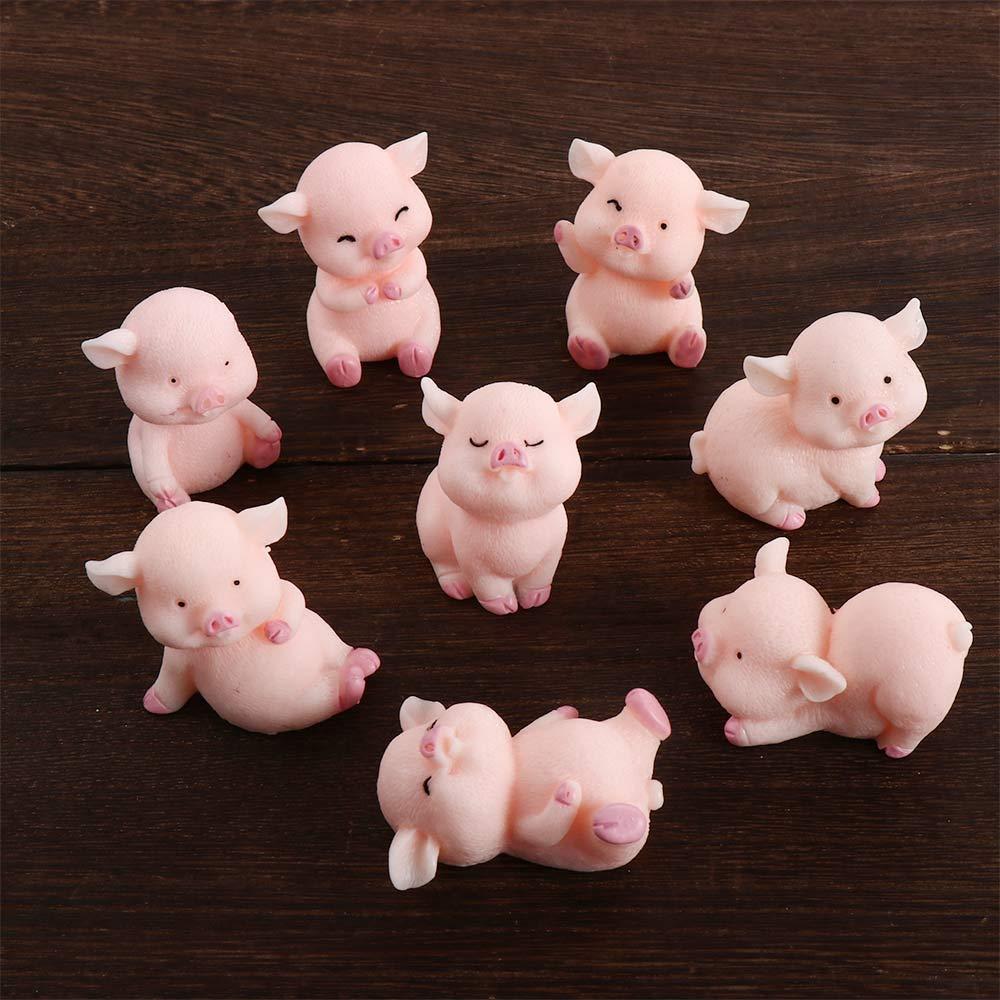 Pig Model Animal Statue Dollhouse Accessory Pig Miniature Micro Landscape Decoration Resin Craft