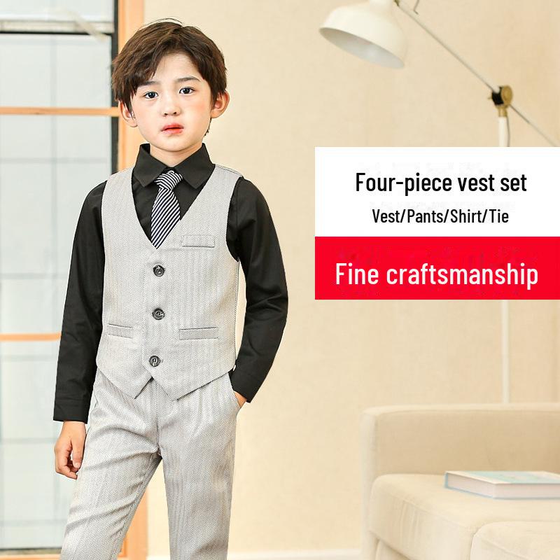 Осенне-зимний деловой костюм для мальчиков на свадьбы и мероприятия – Детский комплект фрака