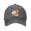 Cartoon Cute Capybara Baseball Cap Retro Distressed Denim Washed  Headwear for Unisex Women Outdoor Activities  Adjustable Caps Hat