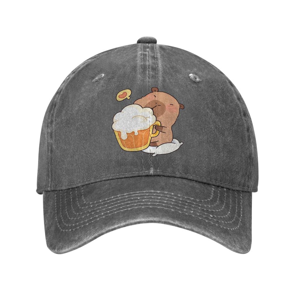 Cartoon Cute Capybara Baseball Cap Retro Distressed Denim Washed  Headwear for Unisex Women Outdoor Activities  Adjustable Caps Hat